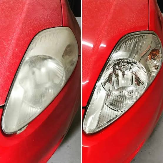 Gotas de agua resbalando sobre pintura con tratamiento cerámico