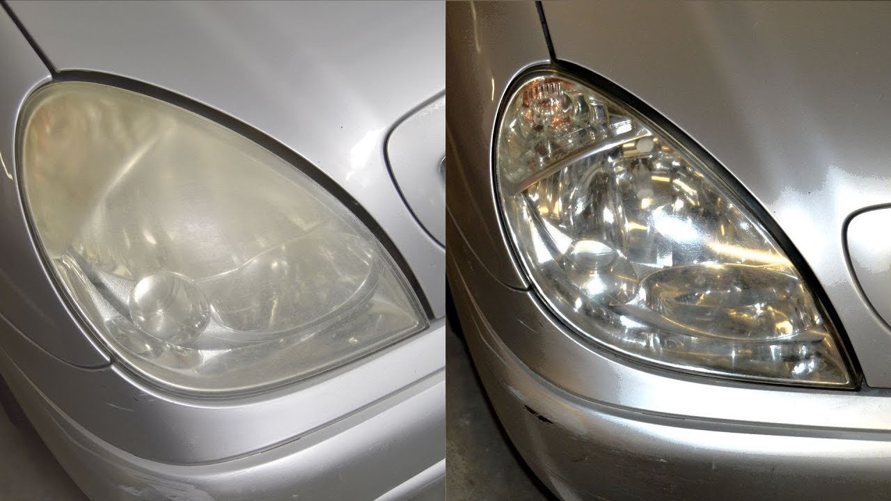 Faro de coche transparente después del pulido en Torrejón de Ardoz